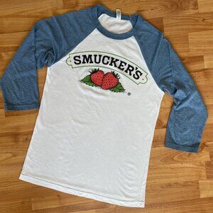 Women's Raglan Sleeve Smucker's Strawberry shirt